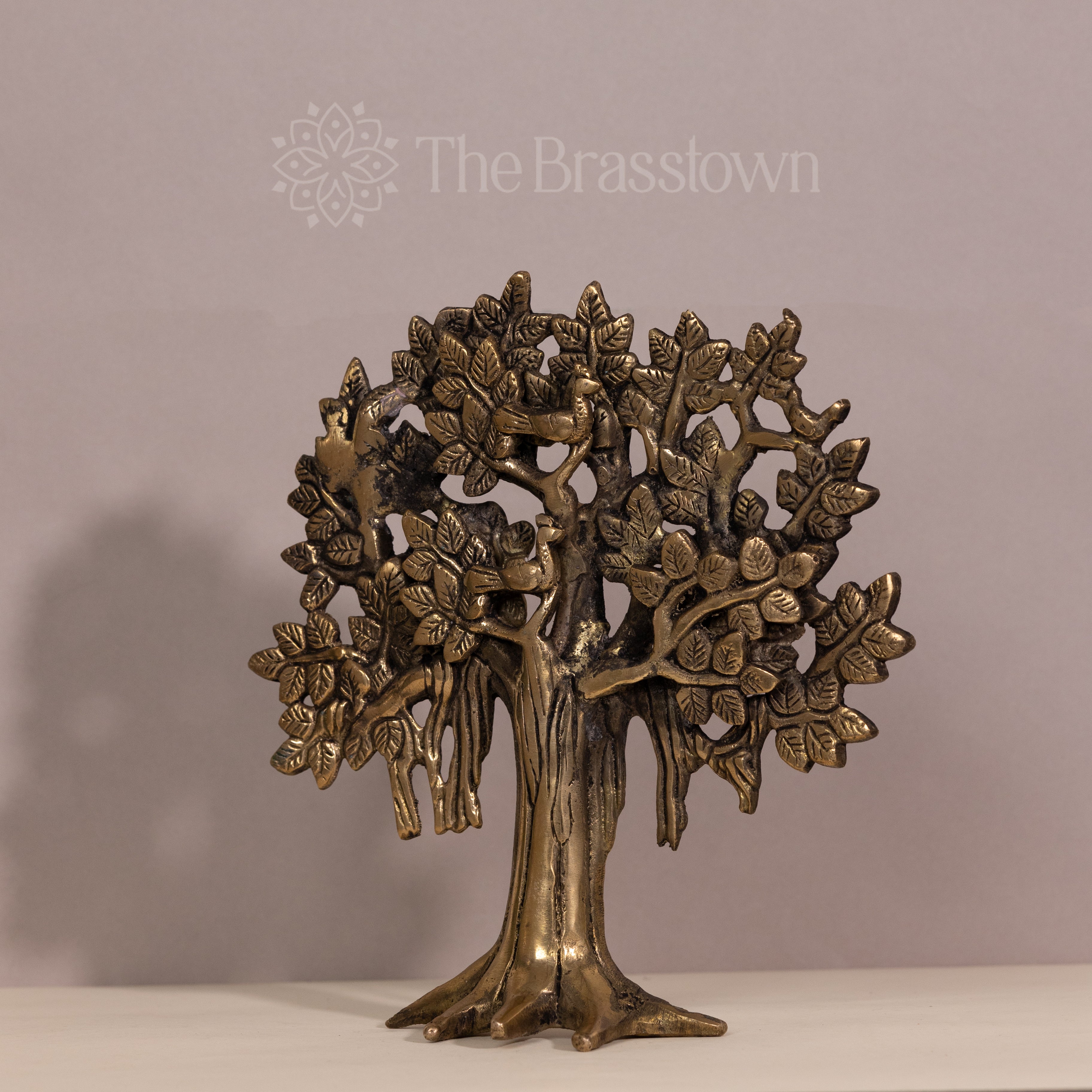 Brass Kalpavriksha Tree of Life with Roots