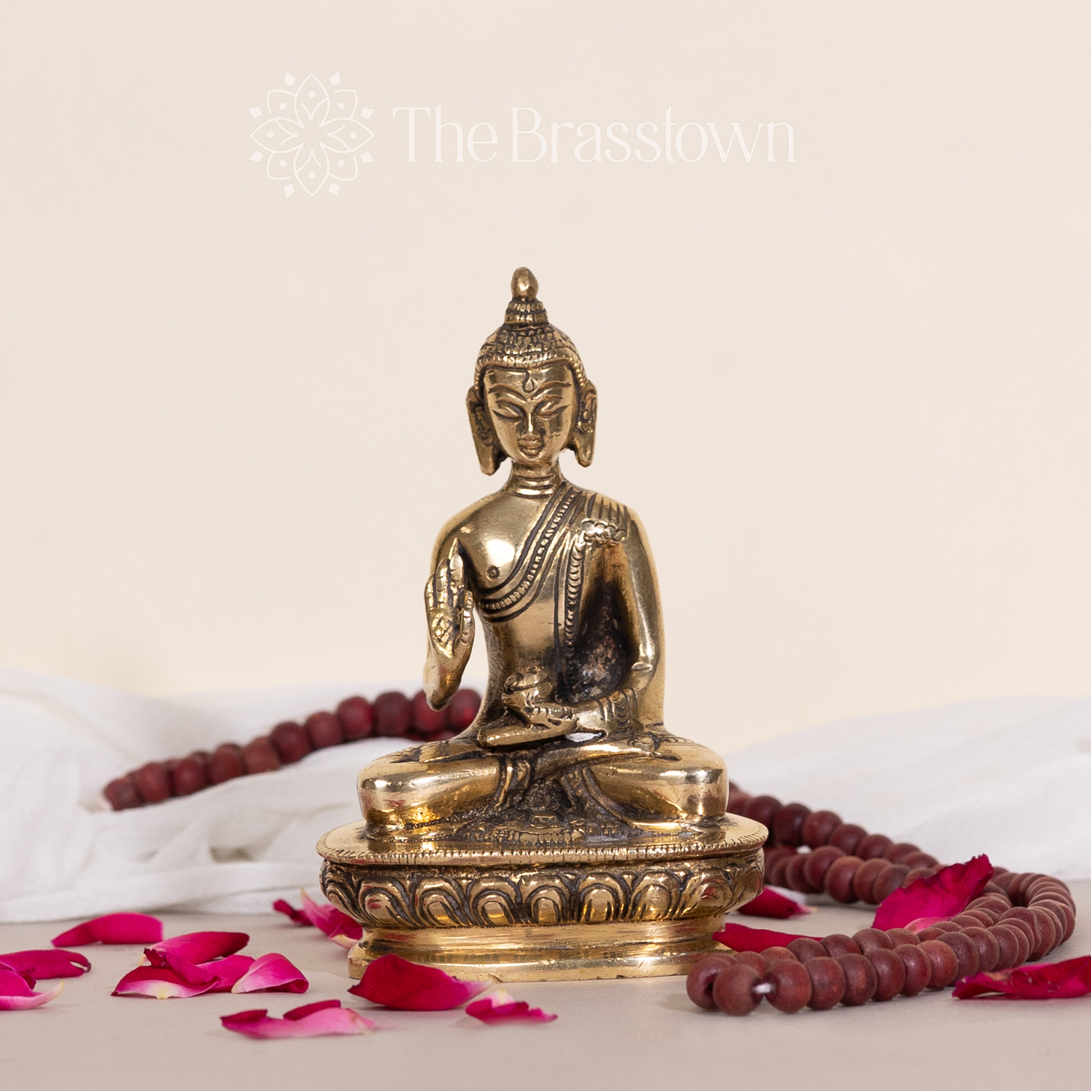 Brass Buddha in Bhumisparsha Mudra – Handcrafted Meditation Statue