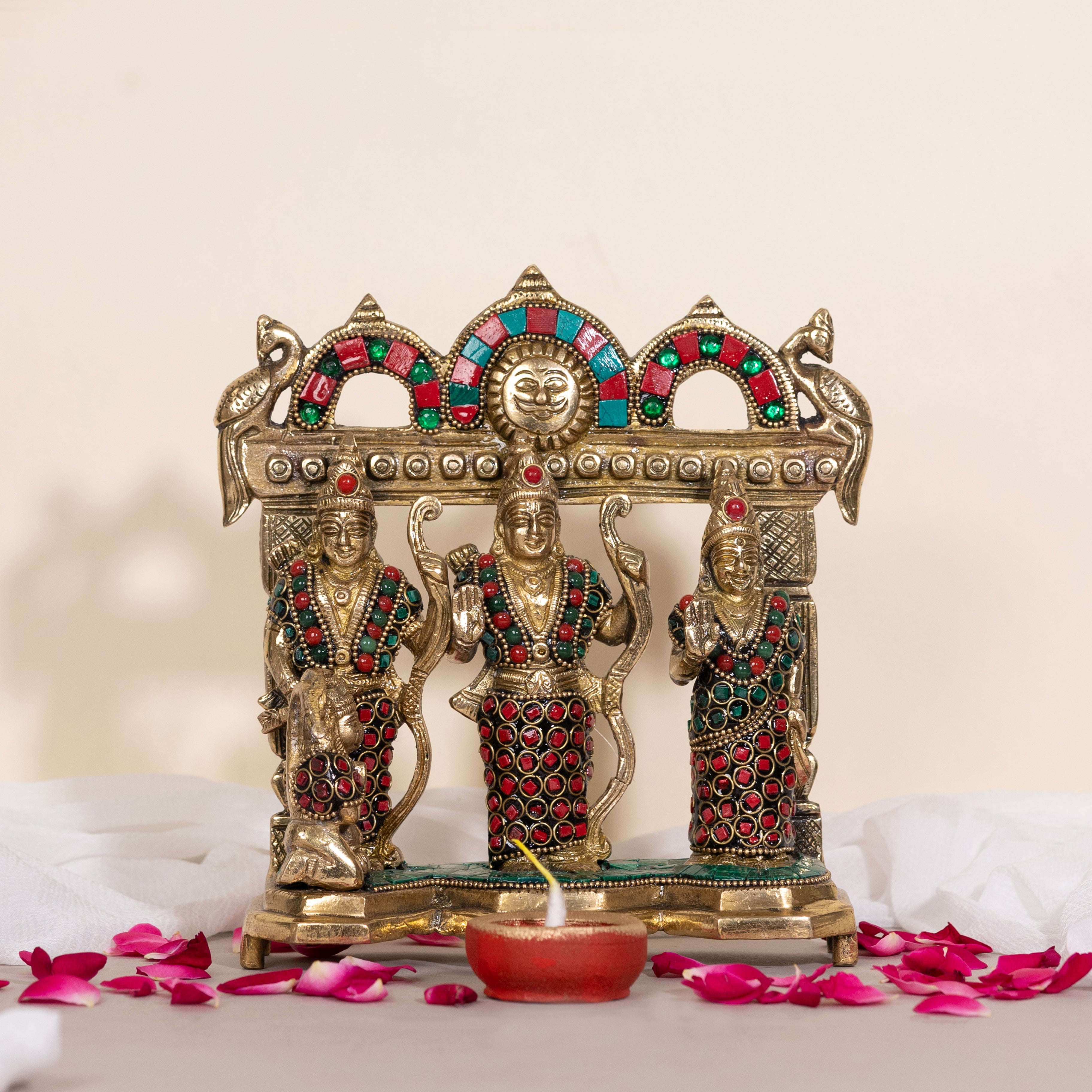 Brass Ram Darbar Idol: A Divine Addition to Your Home Decor