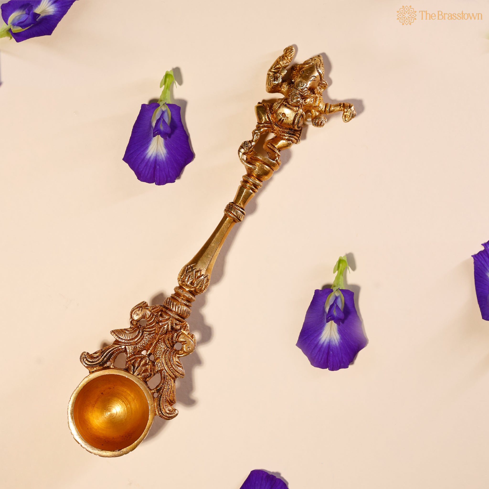 Brass Ganesha Havan Spoon