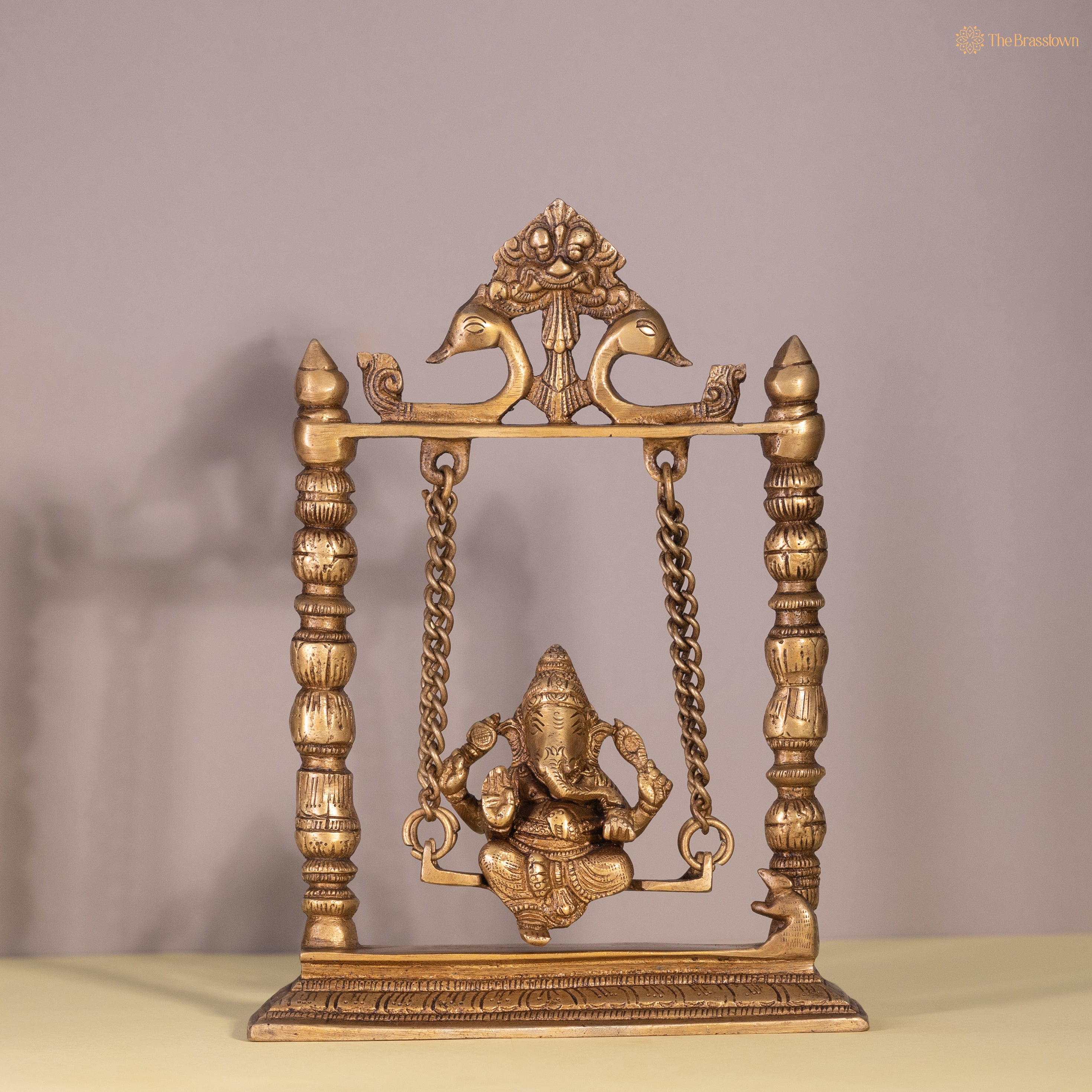 Brass Lord Ganesha on Swing