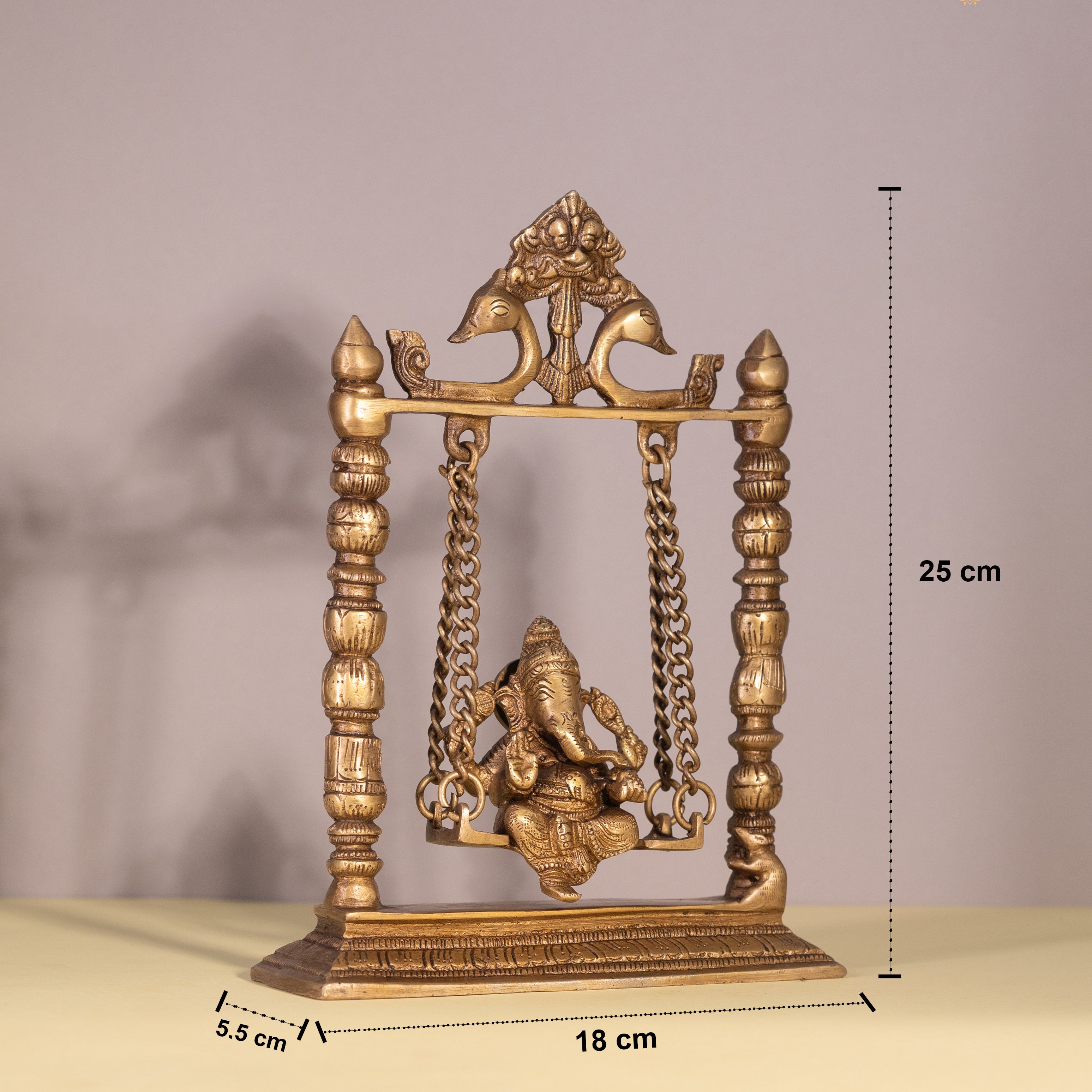 Brass Lord Ganesha on Swing