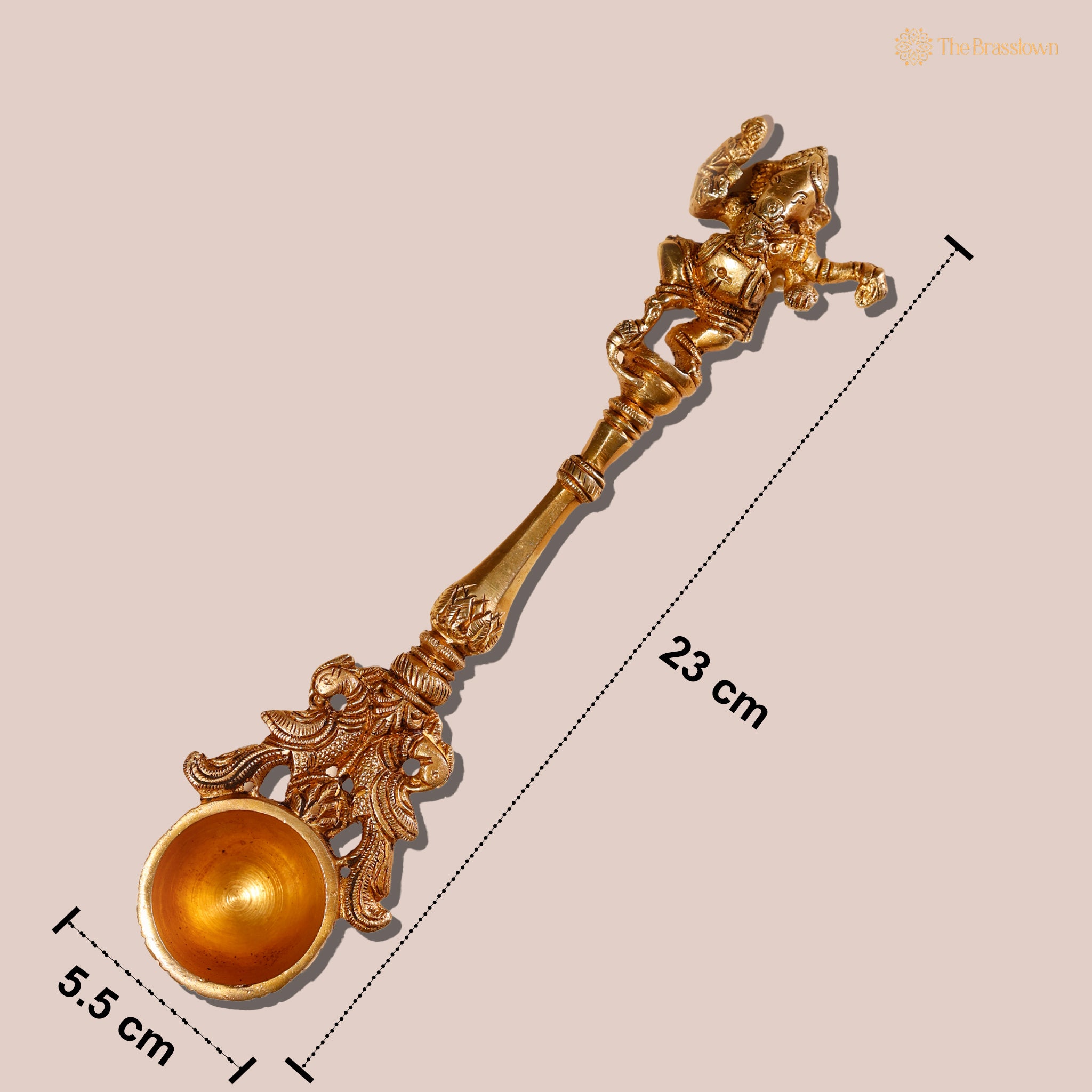 Brass Ganesha Havan Spoon