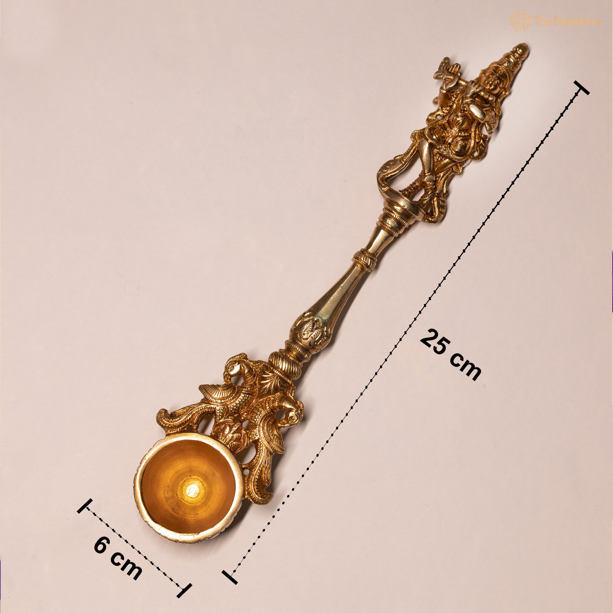 Brass Krishna Havan Spoon